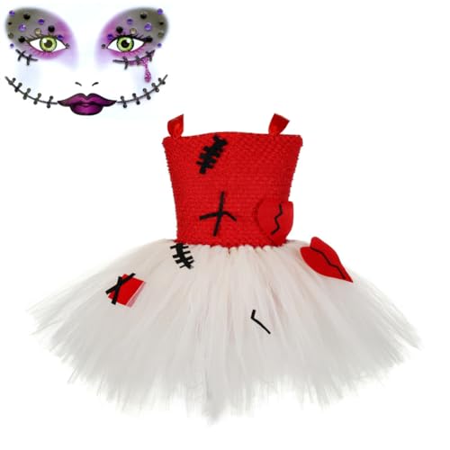 LICHENGTAI Kinder Hexekostüm, kostüm hexe kinder Mädchen Hexe Kostüm mit Hut Karneval kostüme Hexen Verkleidung Set für Halloween Karneval Maskerade Rollenspiele von LICHENGTAI