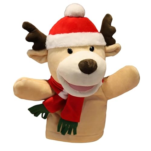 LICHENGTAI Kinder Tierhandpuppen, Weihnachtsmann handpuppen Bauchredner Rentier Schneemann-Puppe Handpuppen Spielzeug Set Geschenk für Jungen oder Mädchen von LICHENGTAI