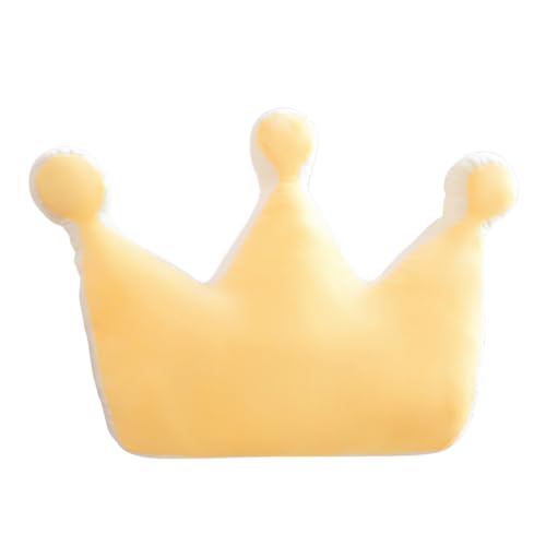 LICHENGTAI Krone Plüschtier, Krone Plüsch Umarmungskissen Rückenlehne Kissen Puppe Crown Kissen Plüschtier Cartoon Plüsch Schlafkissen für Sofa und Bett Dekoration Geschenke von LICHENGTAI