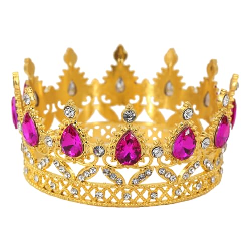 LICHENGTAI Krone Tortendeko, Vintage King Prinzessin Strass Krone Kuchen Topper Dekoration Wiederverwendbare Cake Topper Tortendeko für Geburtstag Party Hochzeit Kuchen Prinzessin Kopfschmuck Zubehör von LICHENGTAI