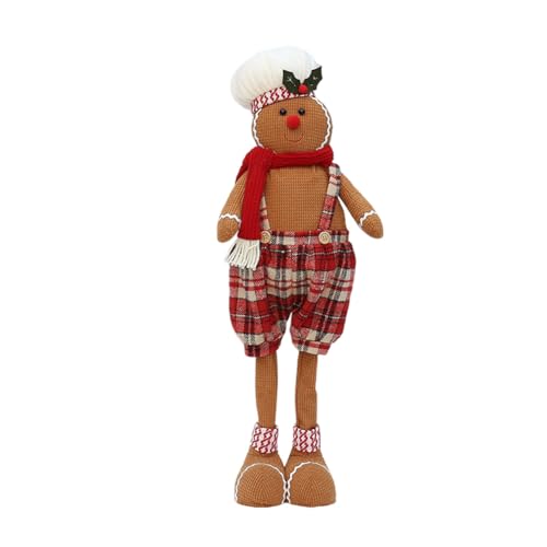 LICHENGTAI Lebkuchenmann Kuscheltier Niedliches Gingerbread Man Ornament Handgemachte Weihnachten Lebkuchenmann Stuffed Plüsch Puppe Plüsch Geschenke für Kinder Jungen Mädchen von LICHENGTAI