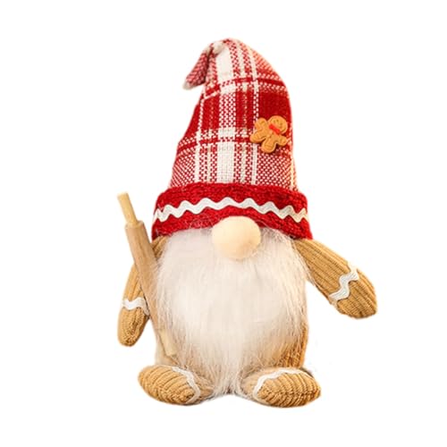 LICHENGTAI Lebkuchenmann Plüsch Puppe Handgemachte Weihnachten Lebkuchenmann Nordic Swedish Tomte GNOME Plüsch Puppe Kuscheltiere Geschenke für Kinder Jungen Mädchen von LICHENGTAI