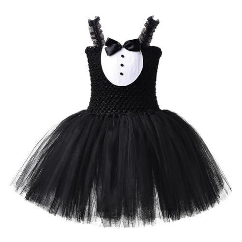 LICHENGTAI Mädchen Prinzessin Kleid, Prinzessinnenkleid mit Schleife Tüllrock Abendkleid Tutu Kleid Partykleid Set Cosplay Kostüm für Geburtstag Verkleidung Party Karneval Abendkleid von LICHENGTAI