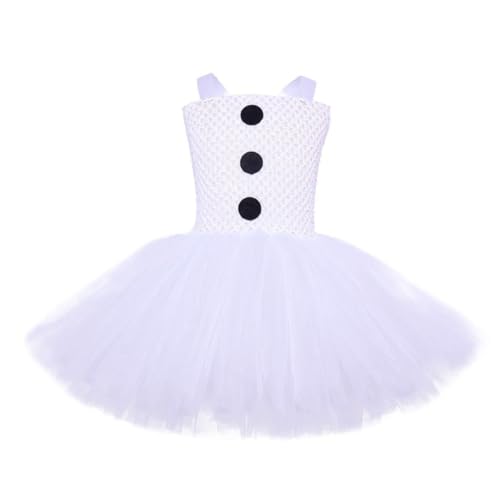 LICHENGTAI Mädchen Prinzessin Kleid, Schneemann Prinzessin Kleid Mädchen Prinzessin Kostüm mit Accessoires Weihnachten cosplay Kleid für Weihnachtskostüm mit Zubehör von LICHENGTAI