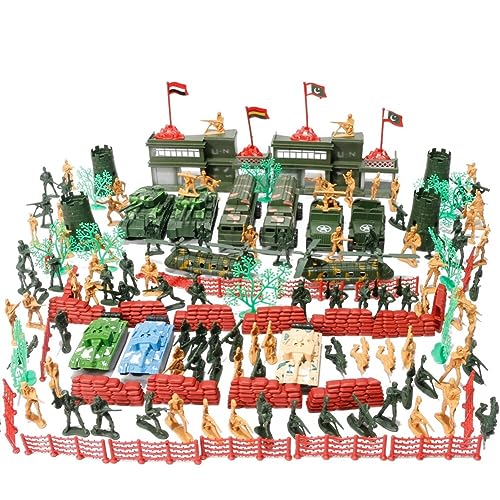 LICHENGTAI Militärische Figuren Set, 157 Stück Militärsoldat Spielzeug Militär Waffen Set Mini Plastik Spielzeugsoldaten Militärspielset Militärspielzeug Kampfspielzeug für KinderGeschenk von LICHENGTAI