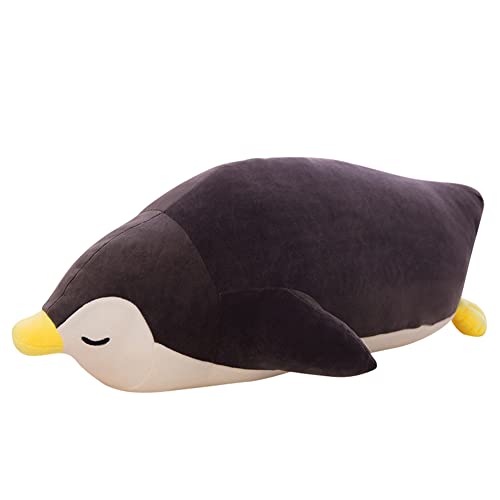 LICHENGTAI Pinguin Stofftier Plüschtier, 60cm Weich Stofftier Pinguin Kuscheltier Penguin Stuffed Animal Plüschtierpuppe Pinguin Kuscheltier Tier Kissen Geschenk Für Kinder/Erwachsene, Schwarz von LICHENGTAI