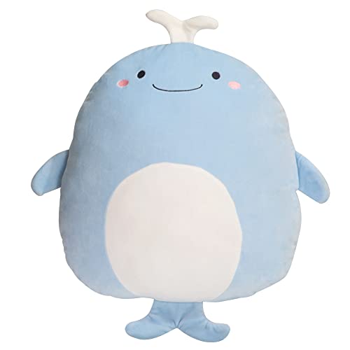 LICHENGTAI Plüschtier, 40cm Plüschtier Flauschiges Stofftier Kawaii Wal, Kuscheltier Ausgestopftes Tier Plüschkissen Gefüllt Spielzeug Geschenk für Kinder Mädchen Jungen von LICHENGTAI