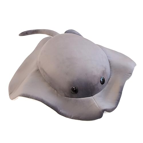 LICHENGTAI Rochen Plüschtier Plüsch Stofftier Meerestier Plüschtiere Rochen Fisch Puppe Plüschpuppen Dekokissen Kuschelkissen Weiche Ozean Kuscheltier Geburtstagsgeschenk für Kinder Erwachsene, 62cm von LICHENGTAI