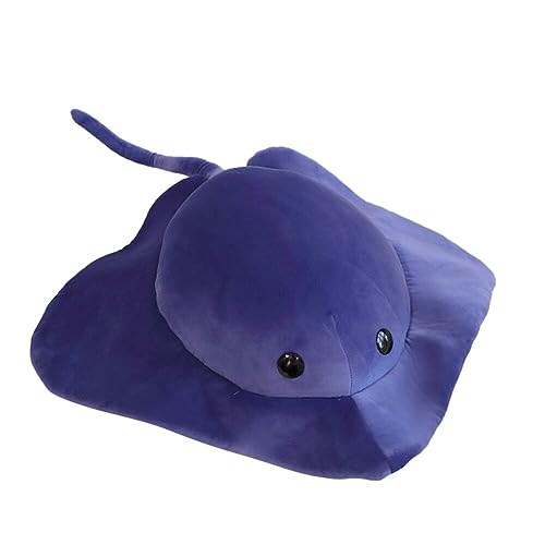 LICHENGTAI Rochen Plüschtier Plüsch Stofftier Meerestier Plüschtiere Rochen Fisch Puppe Plüschpuppen Dekokissen Kuschelkissen Weiche Ozean Kuscheltier Geburtstagsgeschenk für Kinder Erwachsene, 52cm von LICHENGTAI