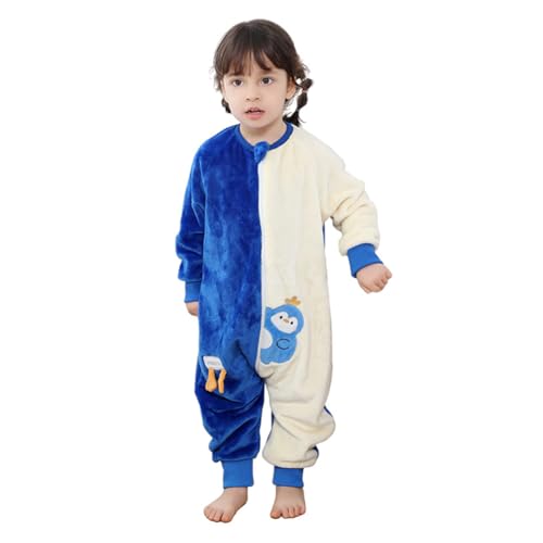 LICHENGTAI Tier Kostüm für Kinder, Karikatur Tier Jumpsuit Winter Kinder Tier Pyjamas Mit Kapuze Flanell Strampler Unisex Baby für Cosplay Halloween Karneval von LICHENGTAI