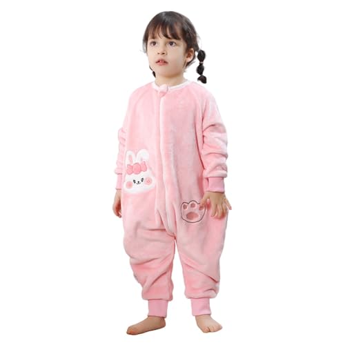 LICHENGTAI Tier Kostüm für Kinder, Karikatur Tier Jumpsuit Winter Kinder Tier Pyjamas Mit Kapuze Flanell Strampler Unisex Baby für Cosplay Halloween Karneval von LICHENGTAI