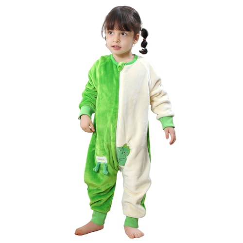 LICHENGTAI Tier Kostüm für Kinder, Karikatur Tier Jumpsuit Winter Kinder Tier Pyjamas Mit Kapuze Flanell Strampler Unisex Baby für Cosplay Halloween Karneval von LICHENGTAI