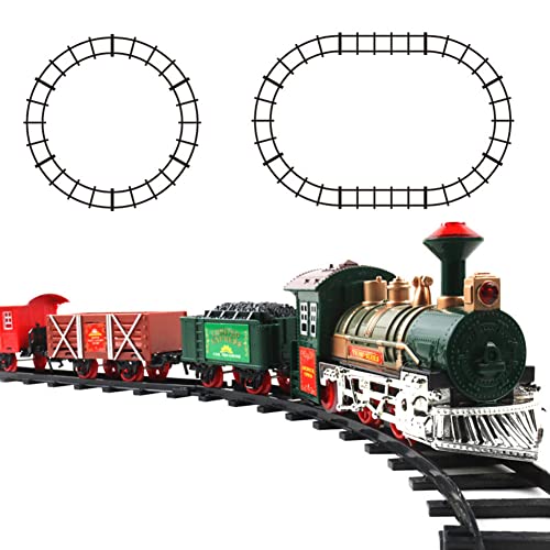 LICHENGTAI Weihnachtszug Set Dampfmaschine Lokomotive Spielzeug Fracht Elektrische Zug Railway Zug Spielzeug Dampfzug Set Plaything Weihnachts Ornament Klassisches Weihnachtszug für Kinder von LICHENGTAI