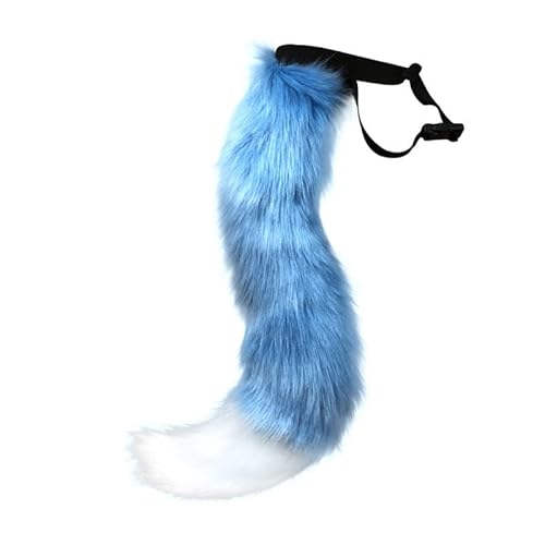 LICHENGTAI fuchsschwanz cosplay Plüsch Kunstpelz Tail Cosplay Groß Lang Tier Fuchs Katze Hund Wolf Schwanz Halloween Anime Großer Schwanz für Halloween Party Kostüm Cosplay verkleiden Tier Tails von LICHENGTAI