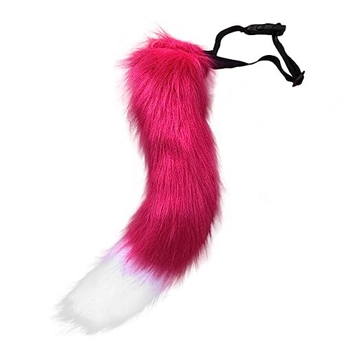 LICHENGTAI fuchsschwanz cosplay Plüsch Kunstpelz Tail Cosplay Groß Lang Tier Fuchs Katze Hund Wolf Schwanz Halloween Anime Großer Schwanz für Halloween Party Kostüm Cosplay verkleiden Tier Tails von LICHENGTAI