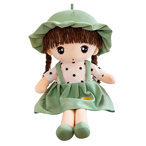 LICHENGTAI Stoffpuppe Babypuppe Püppchen mit Haar, Schöne Puppe Stoffpuppe Plüsch Stofftier Spielzeug Cartoon Deko Toy Geschenk Gift für Kinder Baby Mädchen Plüsch Spielzeug, 45cm von LICHENGTAI