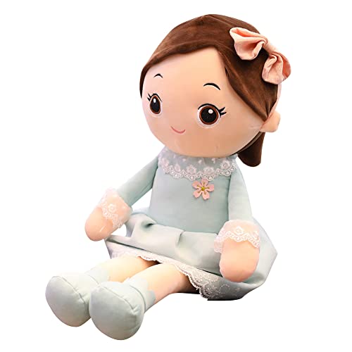 LICHENGTAI Weiche Stoffpuppe, 40CM Stoffpuppe babypuppe Püppchen, Schöne Puppe Stoffpuppe Plüsch Stofftier Spielzeug Cartoon Deko Toy Geschenk Gift für Kinder Baby Mädchen, Grün von LICHENGTAI