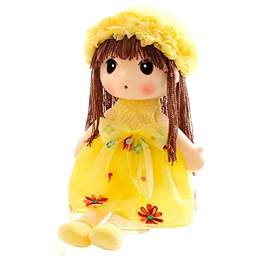 LICHENGTAI Weiche Stoffpuppe, Stoffpuppe babypuppe Püppchen mit Haar, 45cm Schöne Puppe Stoffpuppe Plüsch Stofftier Spielzeug Cartoon Deko Toy Geschenk Gift für Kinder Baby Mädchen, Gelb LICHENGTAI Weiche Stoffpuppe, Stoffpuppe babypuppe Püppchen mit Haar, 45cm Schöne Puppe Stoffpuppe Plüsch Stofftier Spielzeug Cartoon Deko Toy Geschenk Gift für Kinder Baby Mädchen, Gelb von LICHENGTAI
