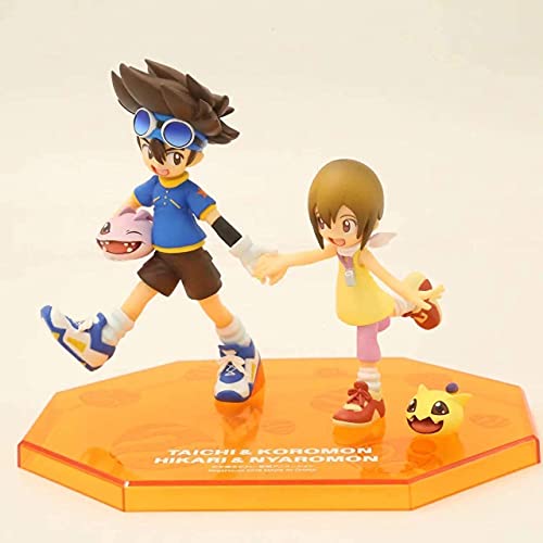 Digimon Adventure Anime Action Figure Yagami Hikari & Tai Kamiva Charakter Sammlerstück Modell Statue Spielzeug PVC Figuren Desktop Ornamente von LICHOO