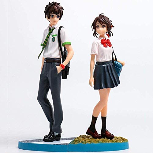 LICHOO Anime Actionfigur Ihr Name Miyamizu Mitsuha Tachibana Taki Sammelmodell Statue Spielzeug PVC Figuren Desktop Ornamente von LICHOO