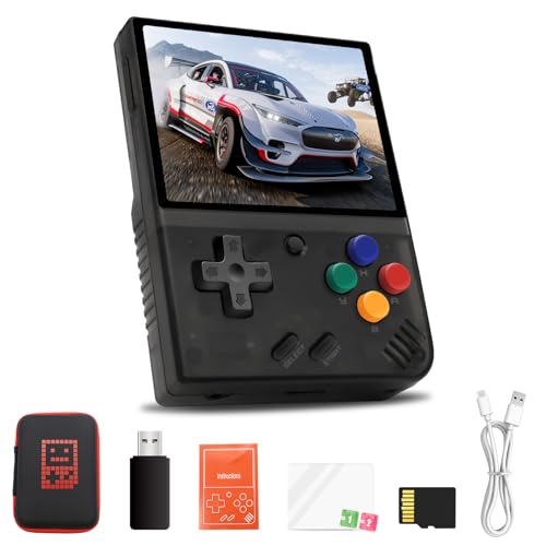 Mi-Yoo Mini Plus Retro Handheld Spielekonsole,3.5 Inch IPS Screen Linux System,unterstützt Wireless Gamepad und HDTV-Ausgang, Retroshock-Retro Spielekonsole, mit 5500+ Klassische Spiele, 64G, Schwarz von LIDOUYA