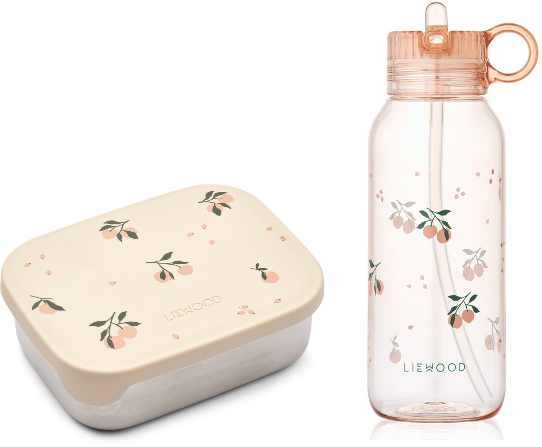 LIEWOOD Arthur Brotdose &  Yang Flasche, Peach/Sea Shell von LIEWOOD