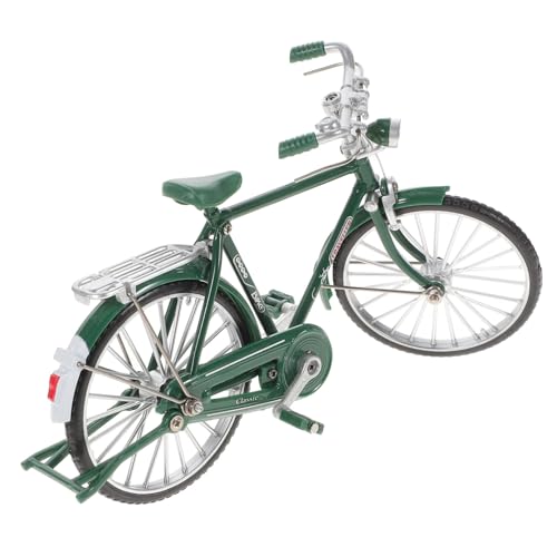 LIFKICH Fahrradmodell Auto Mini-fahrradskulptur Miniaturfahrrad Für Puppenhaus Mini-Modell Dekorativ Retro-Spielzeug Vintage-Dekoration Für Zu Hause Straßenverzierung Heim Green Legierung von LIFKICH