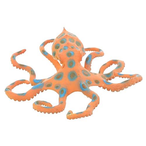 LIFKICH Oktopus Modellspielzeug Lebensechter Blauring Oktopus Blauring Oktopus Zur Anzeige Blauring Oktopus Figur Realistischer Blauring Oktopus Simulierter Blauring Oktopus Aus PVC von LIFKICH