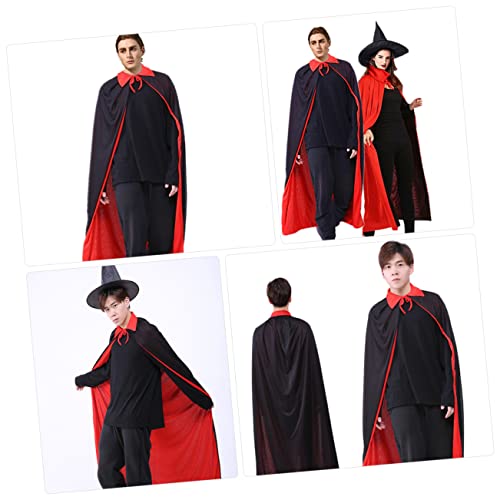 LIFKOME 1 Halloween-Umhang Schwarzes Cape halloween umhang Rollenspiel costume halloween hexenhüte schwarze Outfits Sensenmann-Mantel Halloween-Kostüme für Männer frauen mantel Stoff Black von LIFKOME