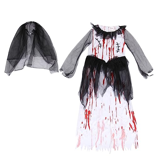 LIFKOME 1 Satz 2 Stück Abschlussball Smoking Polyester Halloween Dekoration Halloween Kleid Kostüm Weiß von LIFKOME