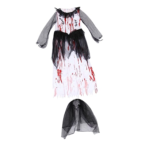 LIFKOME 1 Satz 2 Stück Kostüme Performance Kleidung Halloween Cosplay Kostüm Kleid Polyester Weiß von LIFKOME