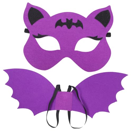 LIFKOME 1 Satz Fledermaus Maske Flügel Halloween Kinderkostüme Maskerade Tierische Maske Schläger Cosplay Fledermauskostüm Für Fledermausmaske Zum Verkleiden Vlies von LIFKOME