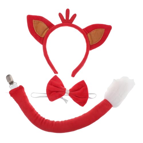 LIFKOME 1 Satz Fuchs Stirnband Fuchs Kostüm Kopfbedeckung Fuchsohren Cosplay Stirnband Fuchskleid Katzenschwanz Kostüm Süße Tierstirnbänder Cosplay Fuchsohren Stirnband Rot Polyester von LIFKOME