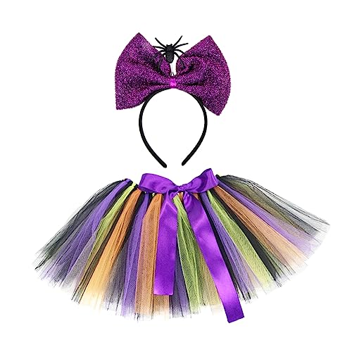 LIFKOME 1 Satz Halloween-Tutu-Rock Tutu-Kleider für kleine Mädchen Outfit für Mädchen sauf tshirt halloween theme hemd kleidung buntes Tutu für Mädchen Halloween-Tutu-Mädchen Gittergewebe von LIFKOME