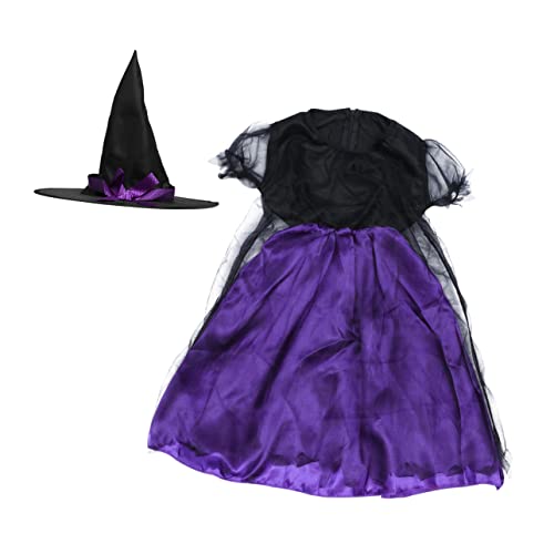 LIFKOME 1 Satz Halloween-kleider Ballkleider Für Mädchen Mädchenkostüm Mädchen Anzug Säuglingskleider Halloweenkostüm Cosplay-uniform Babyanzüge Kinderkostüme Kleidung Garn Violett von LIFKOME