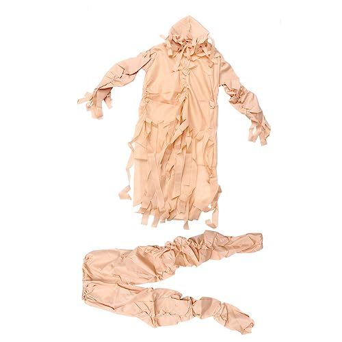 LIFKOME 1 Satz Halloween-maskerade-show-kostüme Männerkleidung Halloween-partygeschenke Mumienkostüm Für Erwachsene Kostüme Für Erwachsene Halloween-cosplay-dekoration Polyester Beige von LIFKOME