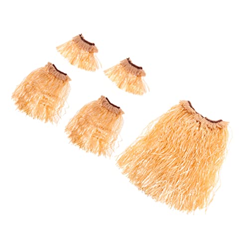 LIFKOME 1 Satz Hawaiianischer Hula Dekorationen Luau-Hula-Röcke Girlande Bühne Schwimmbad Party costume de halloween cheerleader costume Hawaii-Kostüme Festival- Plastik Khaki von LIFKOME