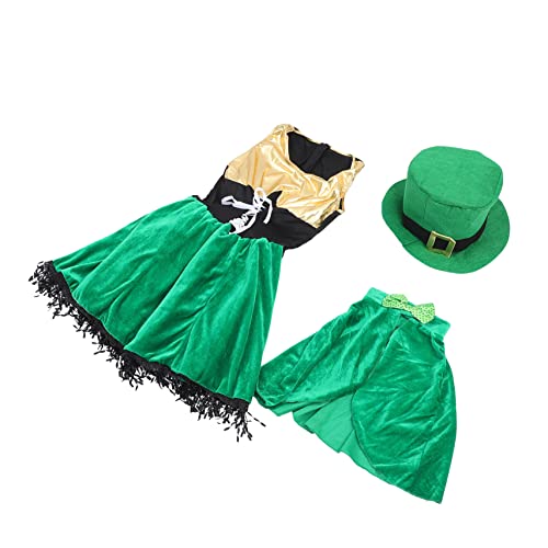 LIFKOME 1 Satz Irisches Dirndl Accessoires Für Damen Cosplay-zubehör Damenblusen Grünes Kleid Für Frauen Grüne Kleider Für Frauen St Patrick's Kleid-leggings Für Frauen Green Polyester von LIFKOME