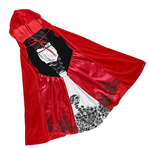 LIFKOME 1 Satz Kinderkostüm Rotkäppchen rotes Reitkostüm Maskenkleid Kinderkleidung für Mädchen halloween costume halloween kleidung Halloween-Kostüm für Kinder Maskerade-Kleidung Samt von LIFKOME