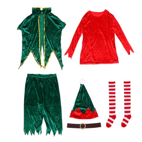 LIFKOME 1 Satz Kleidung Weihnachtskostüm Weihnachtsmannkostüm Für Kinder Herrenanzüge Weihnachtsmann-helfer-outfit Weihnachtspyjama Weihnachts-mann-kostüm Mann Kinderkostüm Rot Polyester von LIFKOME