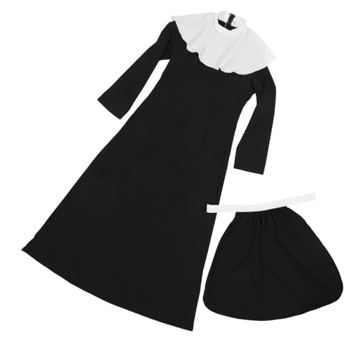 LIFKOME 1 Satz Nonnen-Outfit Damen halloween costume halloween kleidung kostã¼me fã¼r erwachsene Kostümzubehör halloween kutte Nonnen-Outfit in Übergröße Cosplay-Nonnenkostüm Elasthan von LIFKOME