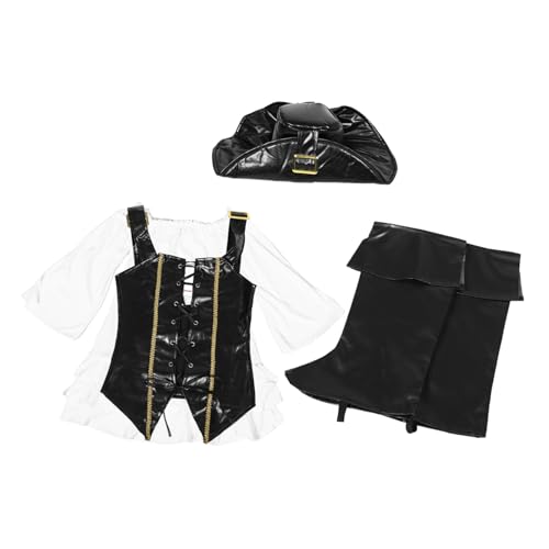 LIFKOME Piratenkostüm Für Mädchen Für Halloween Gothic-kleid Mit Ärmeln Mittelalter-outfit Für Kinder Halloween-kostüm Für Kinder von LIFKOME