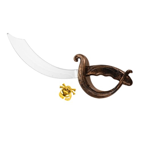 LIFKOME 1 Satz Piratenschwerter Kunststoffschmuck Halloween Cosplay Halloween Gebogenes Piratenschwert Messer Requisite Kostüm Für Bühnenauftritt Requisite von LIFKOME