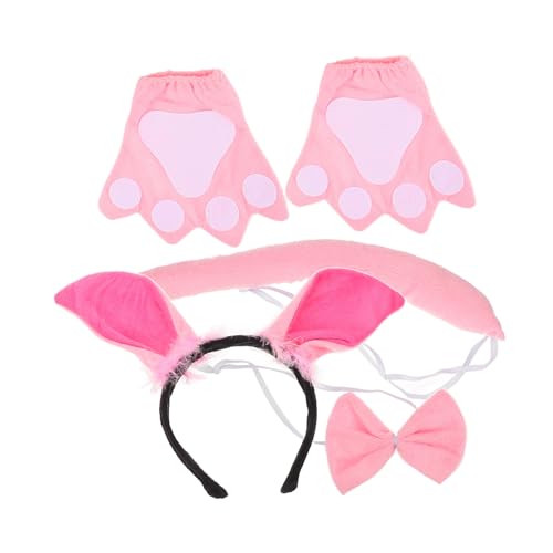 LIFKOME 1 Satz Schweinchen Anzug Schweineohren Kostüm Schweinekostüm Für Kinder Rollenspiel-outfits Schweineohren Stirnband Schweine-outfits Schweinekostüm Für Kleinkinder Rosa Stoff von LIFKOME