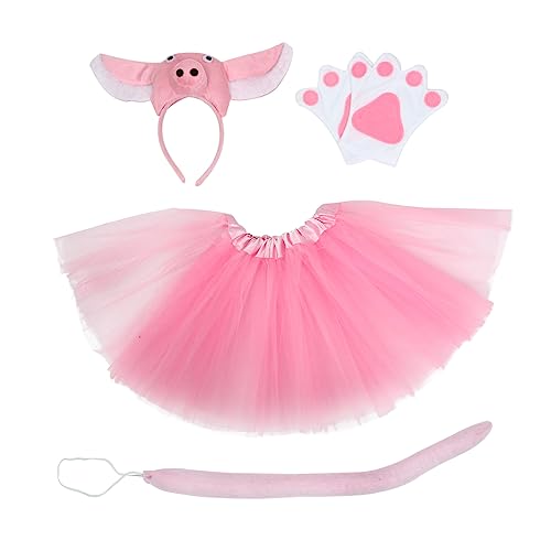 LIFKOME 1 Satz Schweinchen Kostüm tuch Bühnenshow-Kostüm für Partykleidung für Tüllrock für Mädchen Partykostüm für Cosplay-Rock Röcke für Mädchen Stoff Rosa von LIFKOME