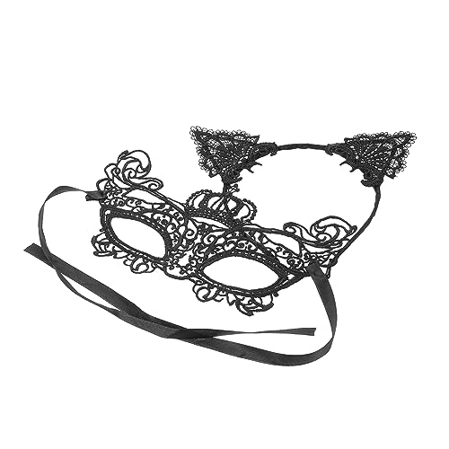 LIFKOME 1 Satz Spitzen-Stirnband-Maske halloween halllowen geschengutsein Lace headband eyepatches Augenmaske Dekoration Skelettmaske Cosplay-Zubehör Augenabdeckung für Cosplay Tuch Black von LIFKOME