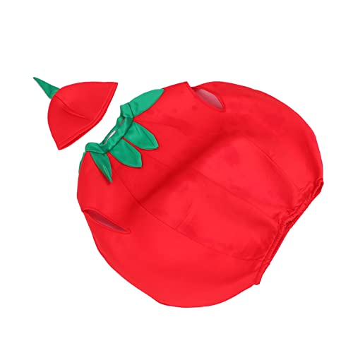 LIFKOME 1 Satz Tomate Kinderkleidung Fruchtkleid Obstkostüm Für Kleinkinder Bühnenkostüme Accessoires Für Mädchen Kostümparty Kostüme Abschlussball Requisiten Kinderkostüm Rot Tuch von LIFKOME