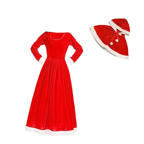 LIFKOME 1 Satz Weihnachtskleid Weihnachtsmann-Kleid für Mädchen weibliches Weihnachtsmann-Outfit weihnachtsverkleidung weihnachts verkleidung lustiges weihnachtskostüm Weihnachtsmannkostüm von LIFKOME