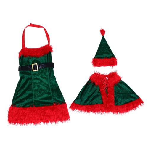 LIFKOME 1 Satz Weihnachtskleid weihnachtsverkleidung weihnachts verkleidung weihnachtsklamotten Cosplay Elfenkleidung Frau Weihnachtskostüm Frauenkleid Weihnachtsfrau Elfenkleid Polyester von LIFKOME