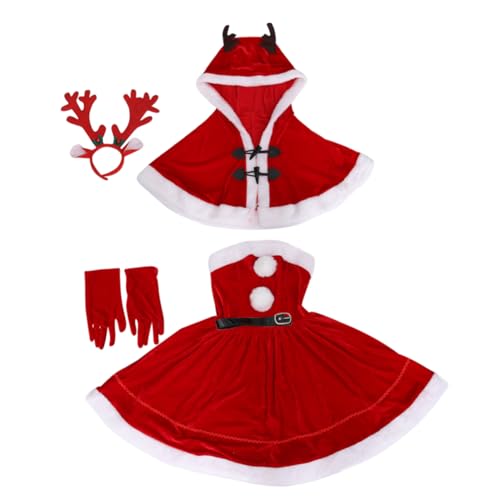 LIFKOME Weihnachten Cosplay Kostüm Elch Dame Kleid Erwachsene Party Outfit Rot Elch Schönheit Kleid von LIFKOME